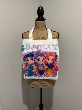 NWT Huntrix Character Graphic Tote Bag - White with Multicolor Print